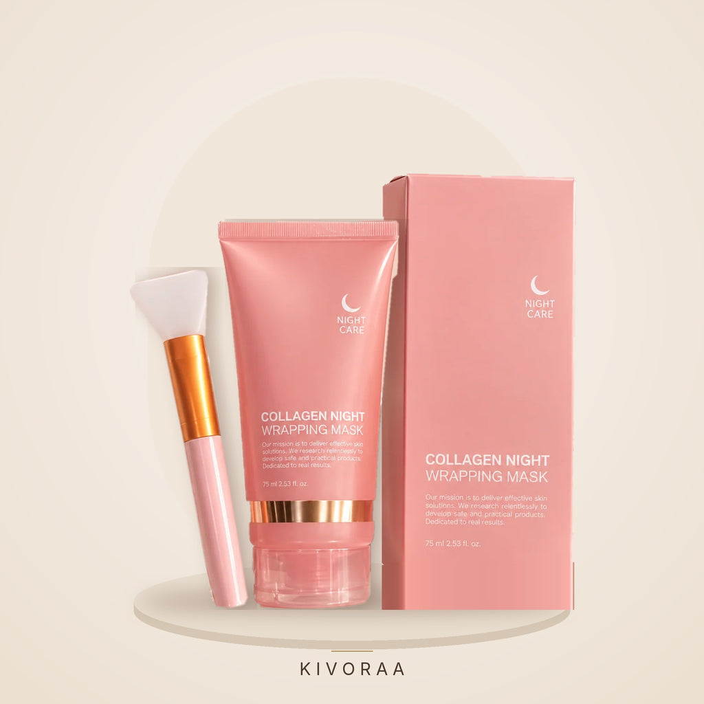 KIVORAA Collagen Night Wrapping Mask with box and brush