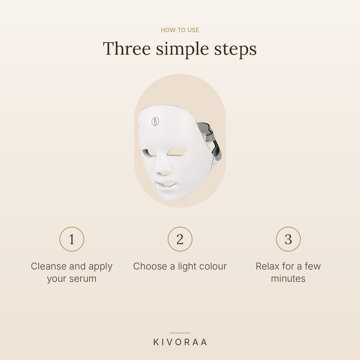 How to use the LED face mask