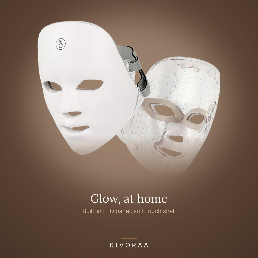 LED face mask front and inside