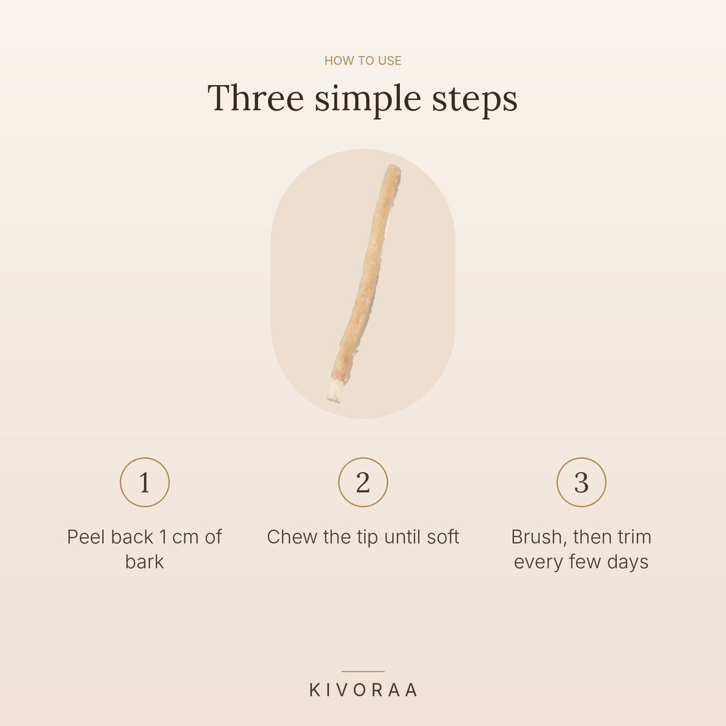 How to use a miswak