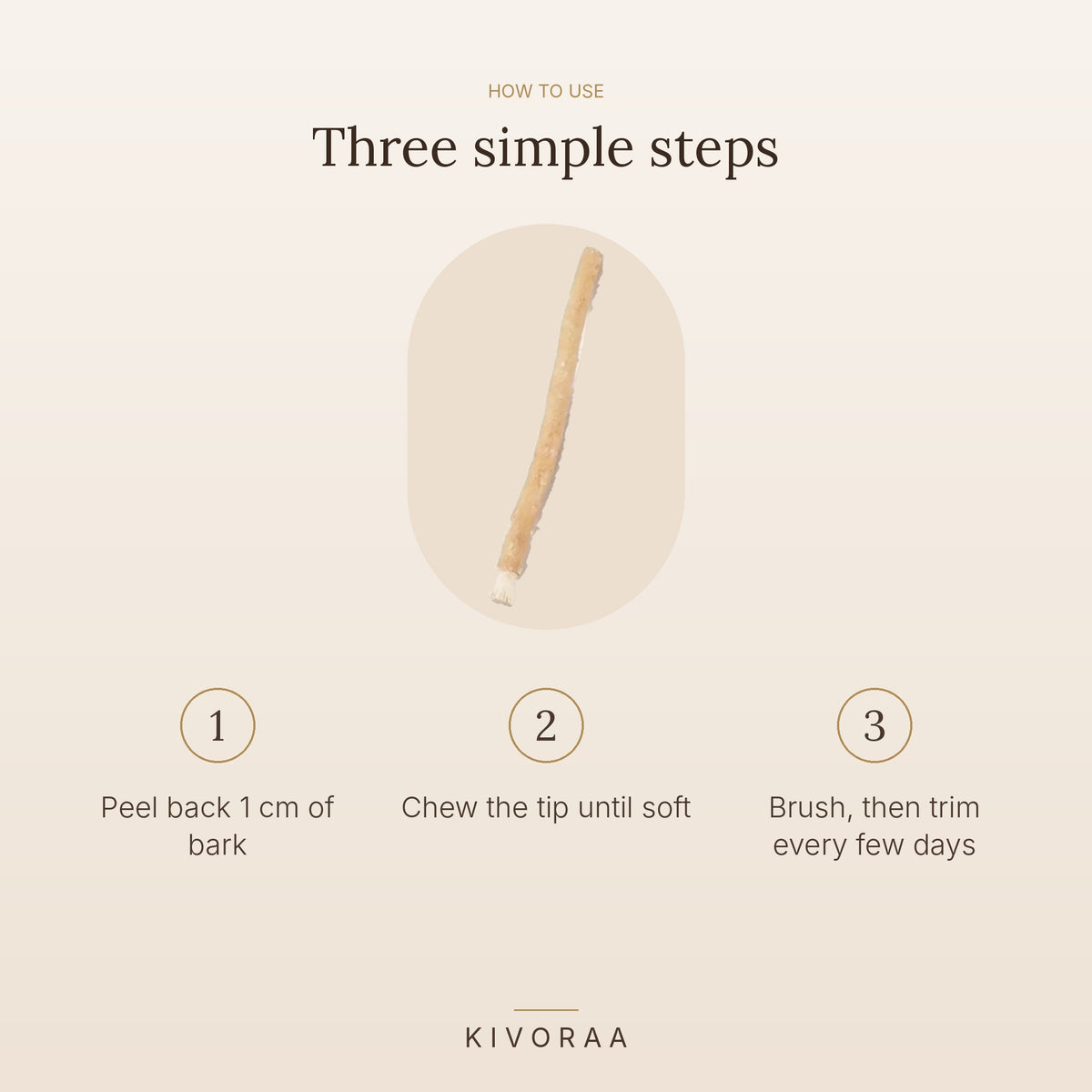 How to use a miswak