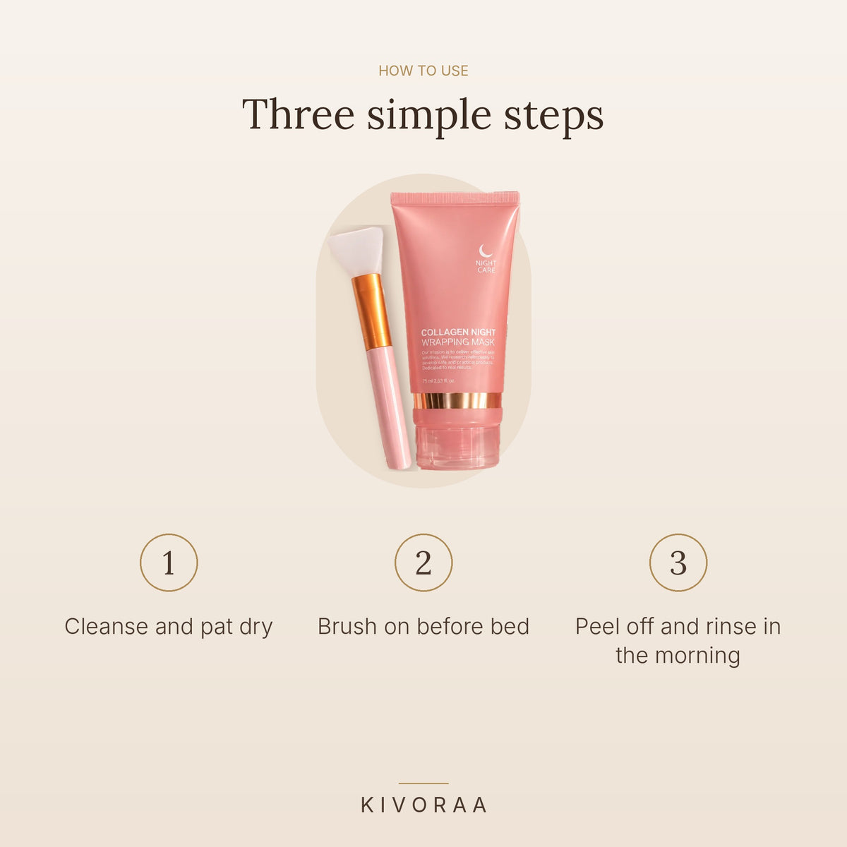 How to use the collagen night mask