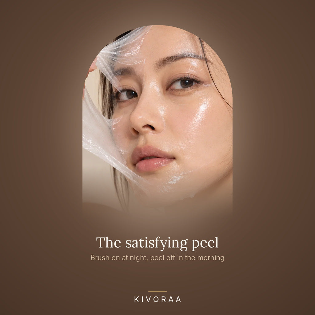 Peel-off collagen mask close-up